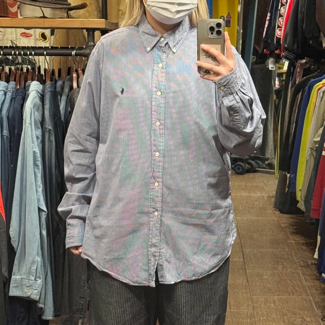 [HI] 폴로 랄프로렌 긴팔셔츠 체크 블루 상품이미지1