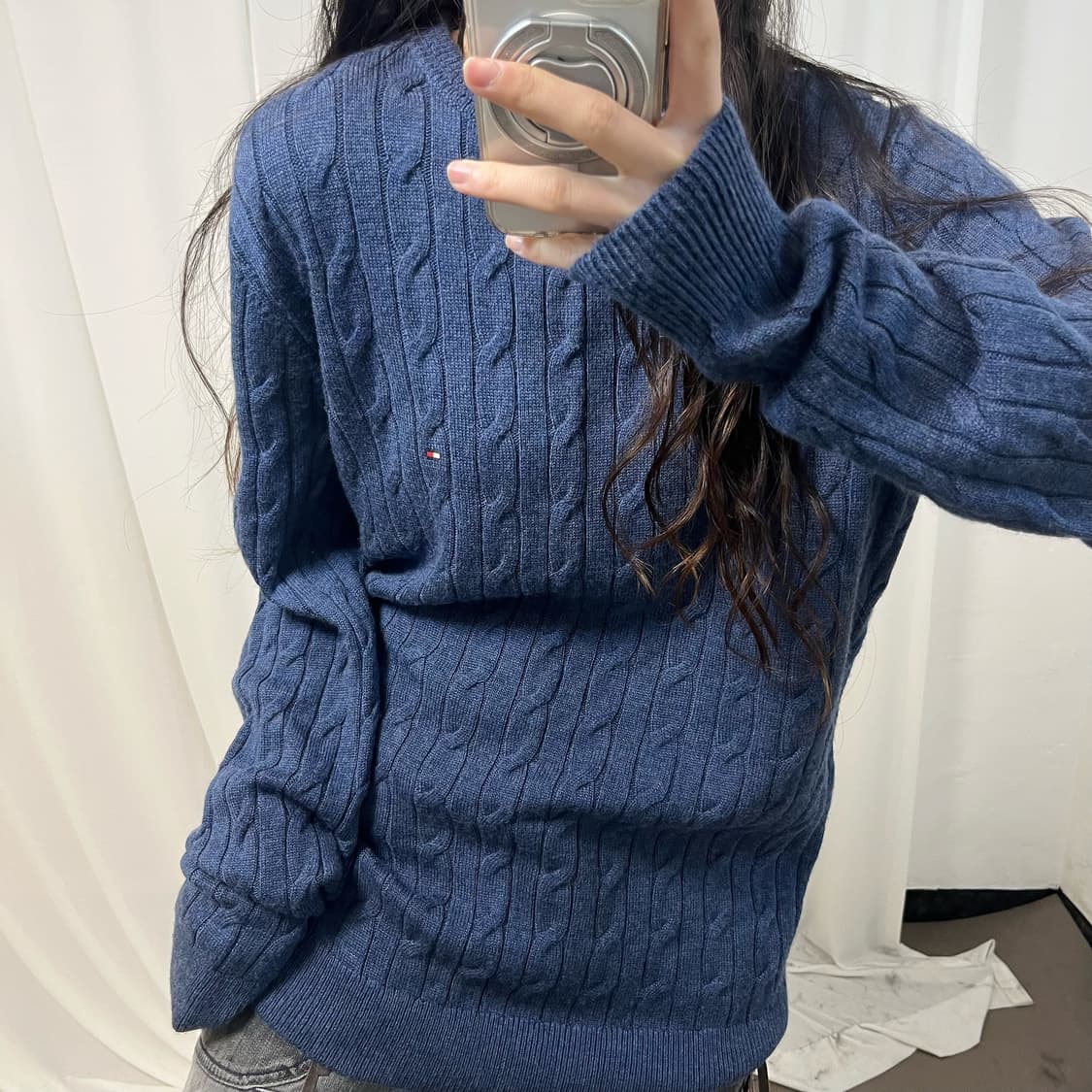 Tommy Hilfiger Navy Cable Knit 상품이미지3