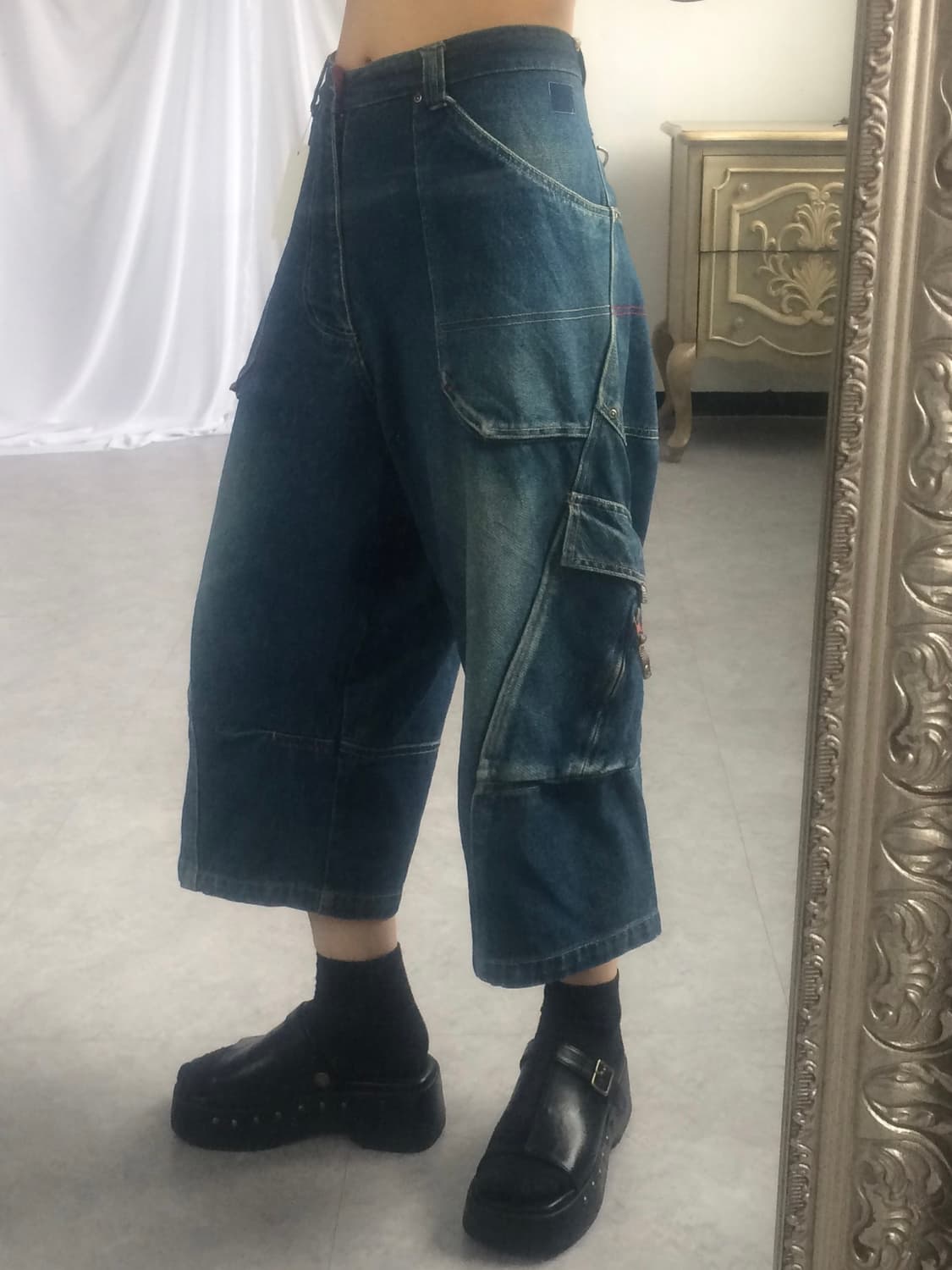 Denim cago half pants 상품이미지7