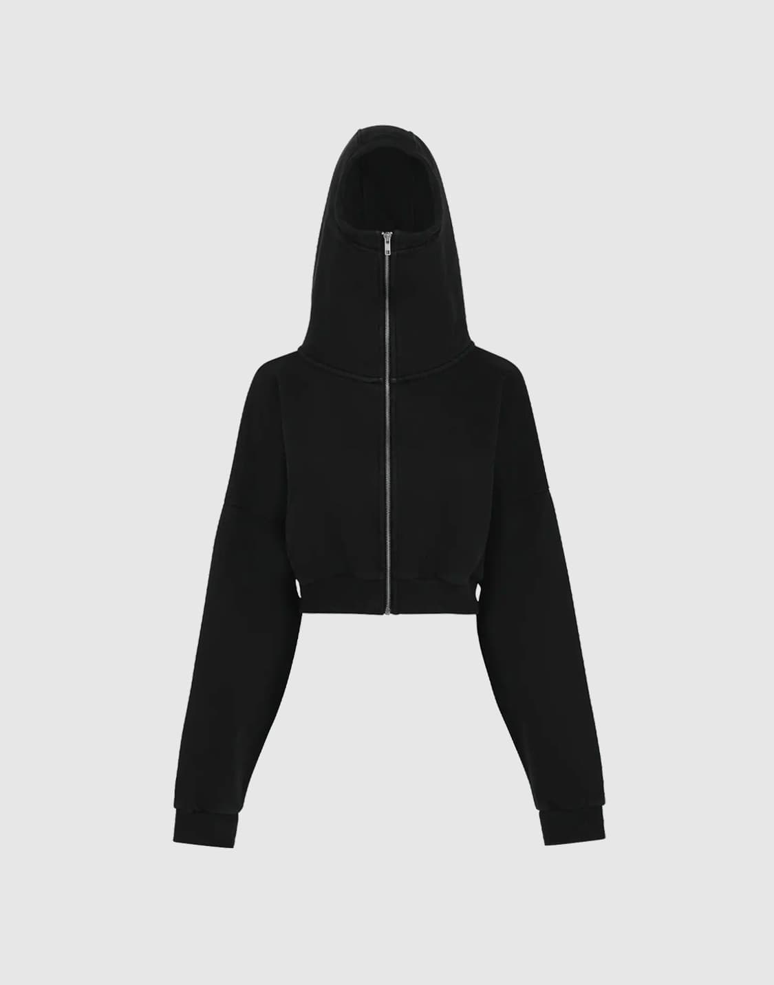 ENTIRE STUDIOS CROPPED FULL ZIP (SOOT) 상품이미지1