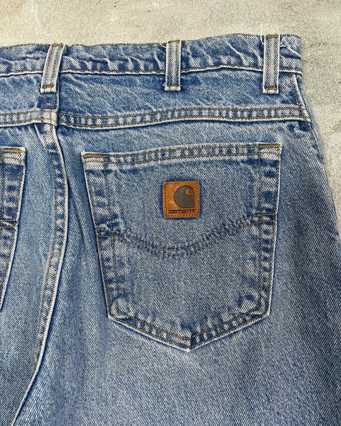 (33) 90s USA 칼하트 데님 워크팬츠 상품이미지8