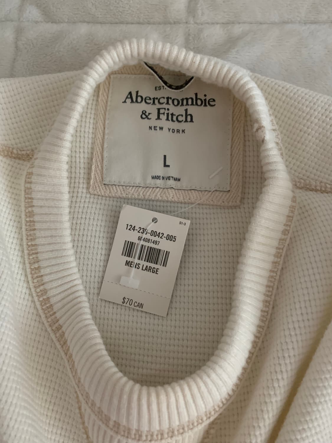 아베크롬비 로고 와플 롱슬리브 티셔츠 상품이미지3