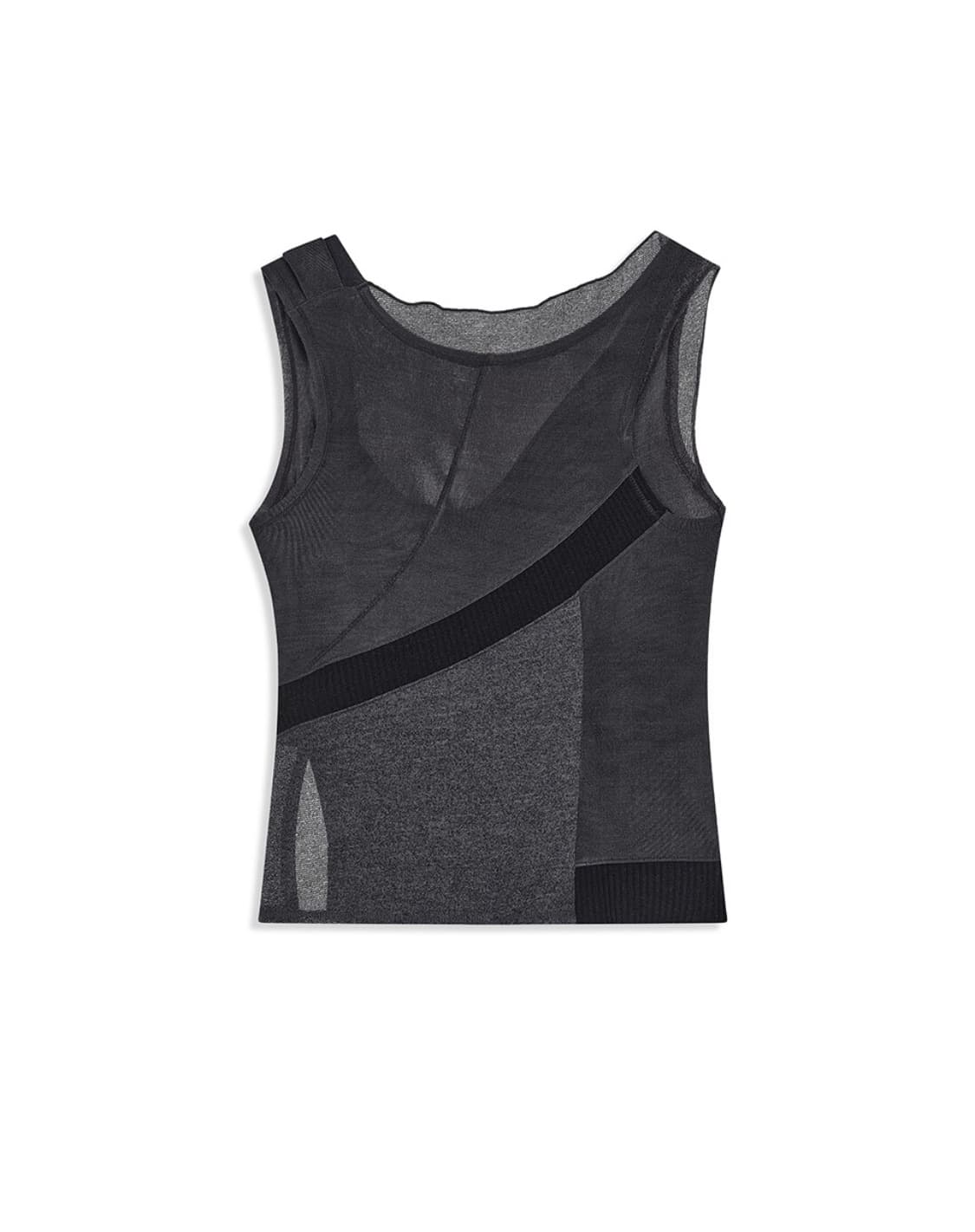 PANEL COWL BACK TOP, CHARCOAL 상품이미지2