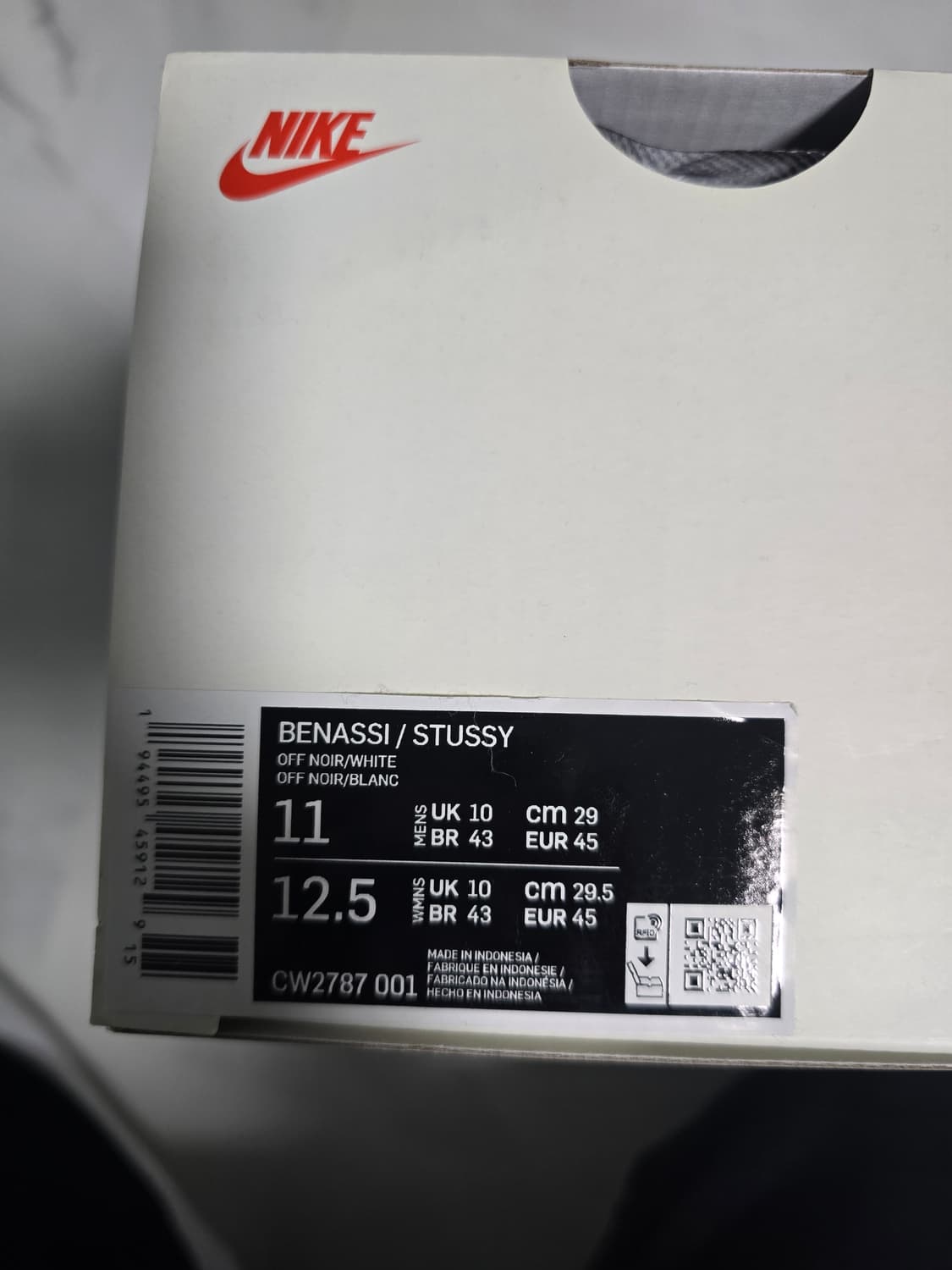 [새상품] 290 나이키 x 스투시 베나시 슬라이드 오프 느와르 상품이미지8