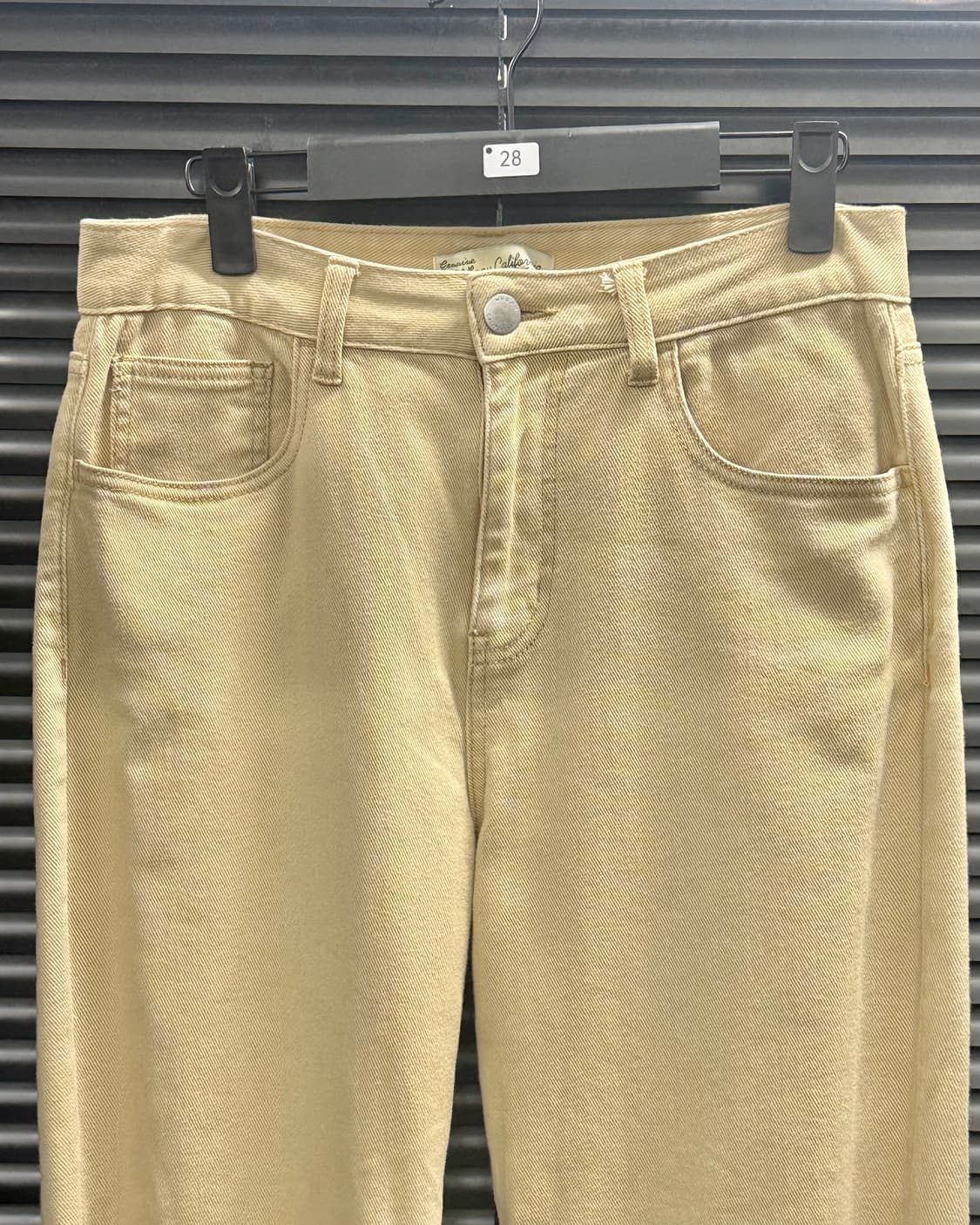 후아유 캘리포니아 워크 팬츠 바지 와이드 베이지 데님 M 29 치노 일자 상품이미지2