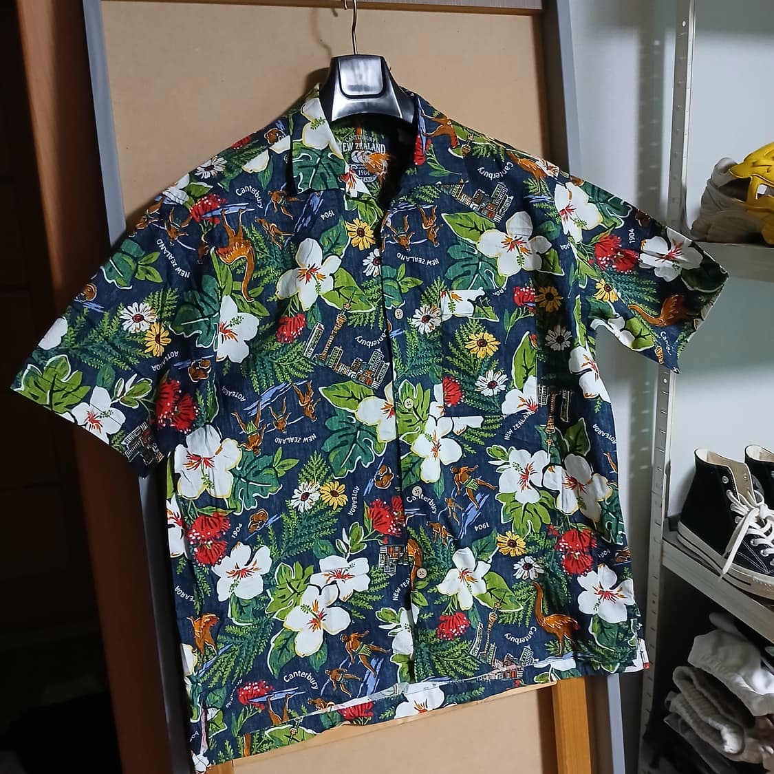 해외판 캔터베리뉴질랜드 하와이안 반팔 셔츠 남방 상품이미지2
