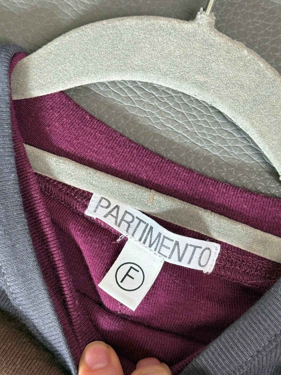 파르티멘토 우먼 언발란스 레이어드 탑 퍼플 상품이미지3