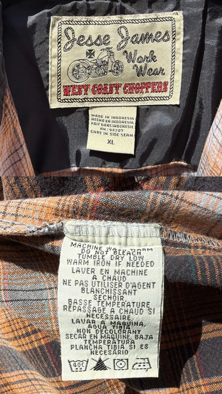 웨스트코스트차퍼스 90s 플란넬 플레이드 웨스턴 셔츠 상품이미지7