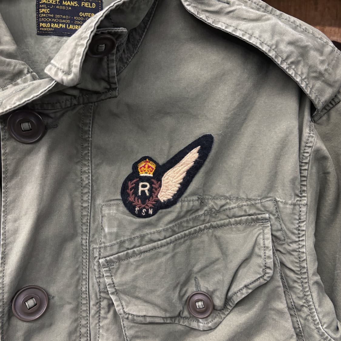 90s 폴로랄프로렌 수베니어 M-43 밀리터리 필드자켓 N172 상품이미지5