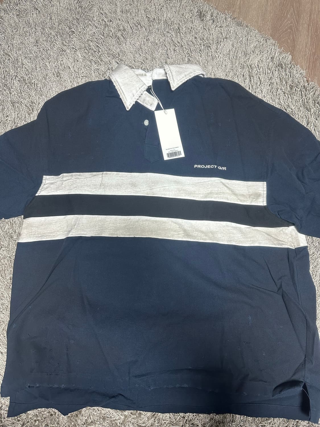 [1] PROJECT G/R 불리드 하프 폴로 네이비 상품이미지2
