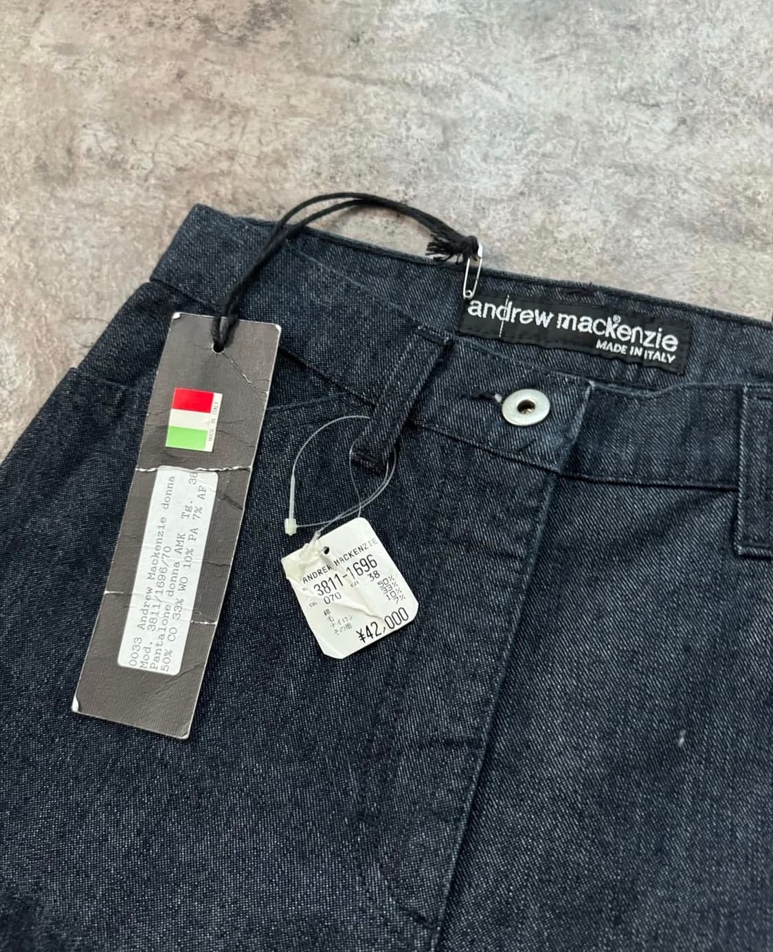 Knitted detail denim boots cut pants 상품이미지2