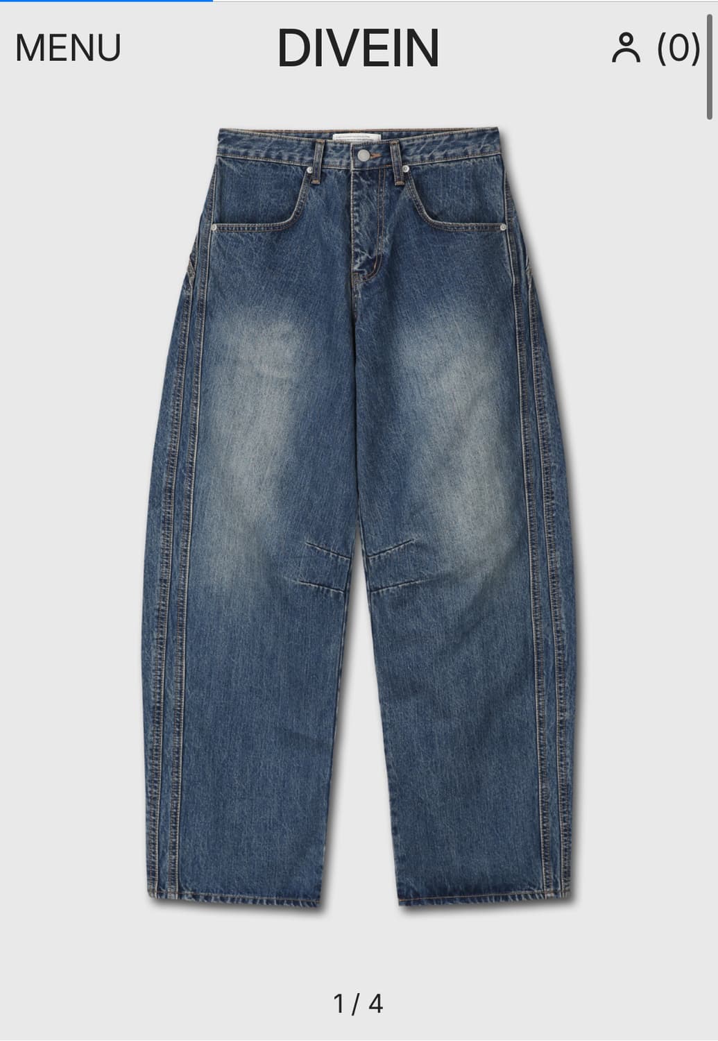 [0] DIVEIN 다이브인 WIDE CURVED DENIM PANTS 상품이미지1