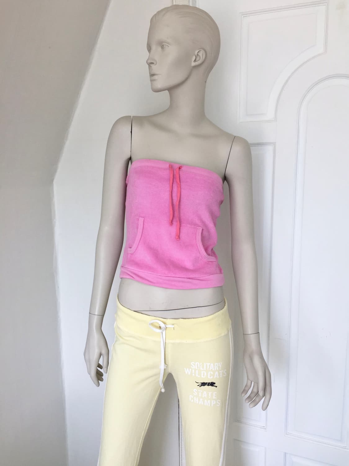 Y2K Terry Pink Tube Top 상품이미지1