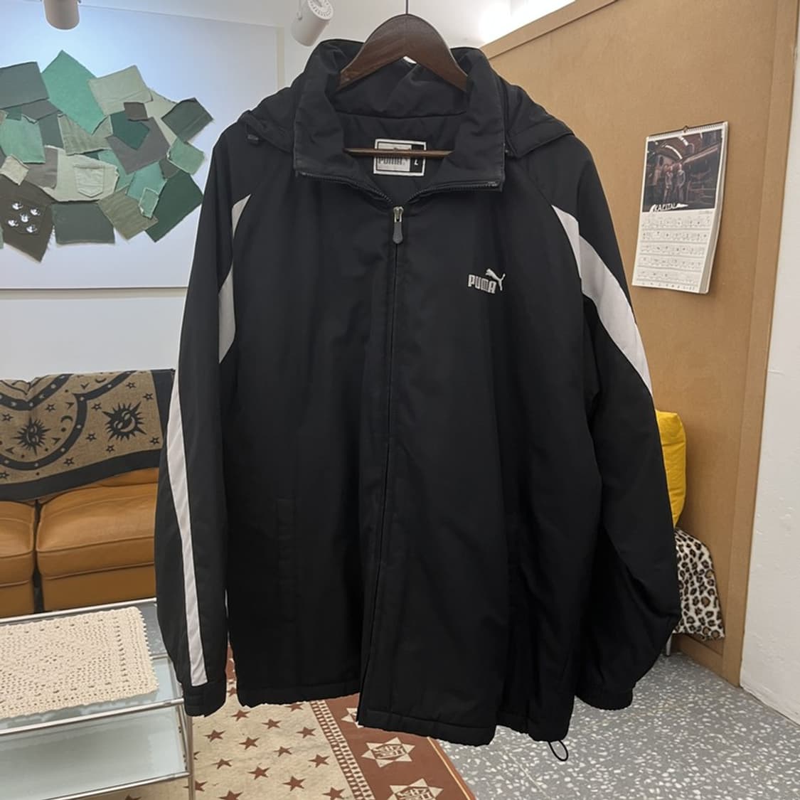 푸마 올드스쿨 레트로 슬리브배색 바람막이 자켓 L C09994 상품이미지3