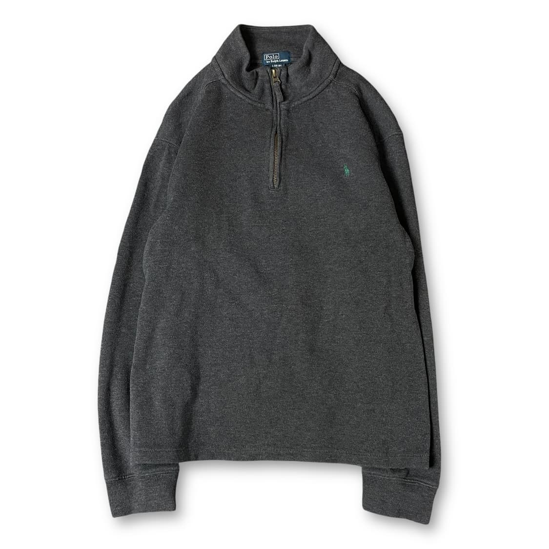 폴로랄프로렌 그린포니 그레이 반집업 긴팔 니트 L(14-16) 상품이미지1
