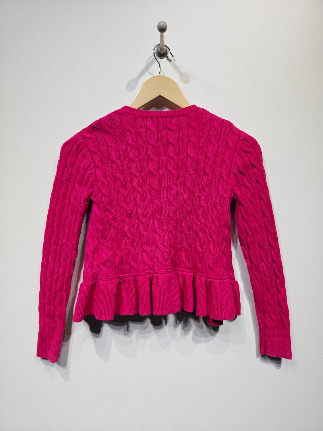 폴로랄프로렌 키즈 핑크 케이블 가디건_8-10(M) 상품이미지2