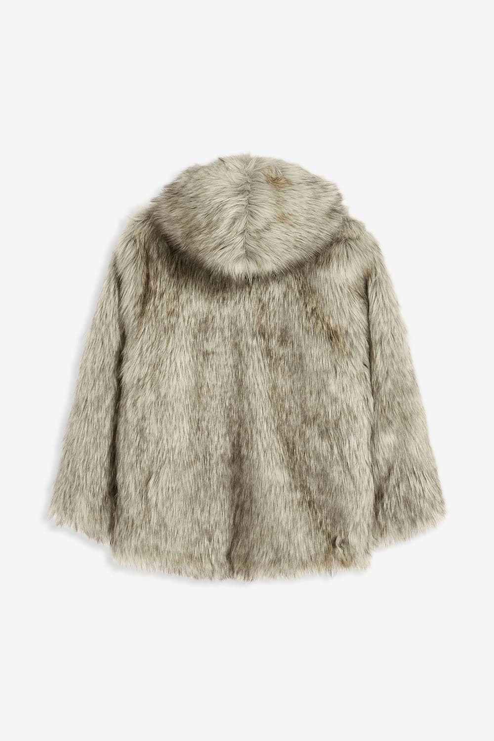 OPENYY 리버시블 퍼 후드 자켓 베이지 상품이미지2