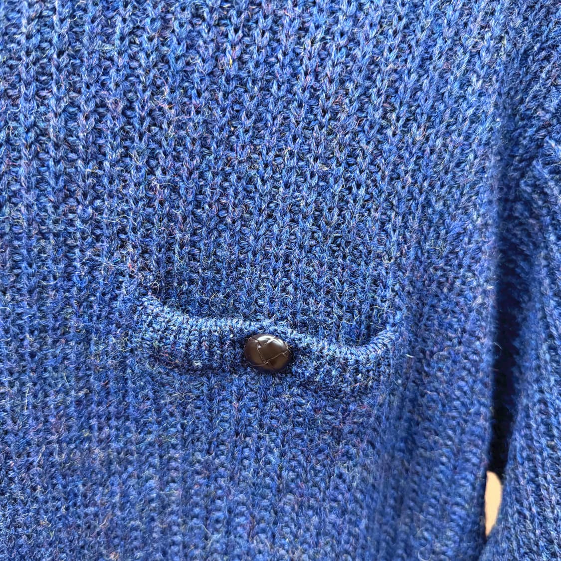 맥그리거 멜란지 니트 체스트 싱글 버튼 포켓 엘보 패치 디테일 네이비 상품이미지6