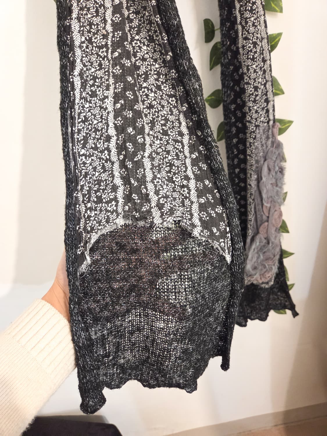 차콜 패치워크 머플러 상품이미지4