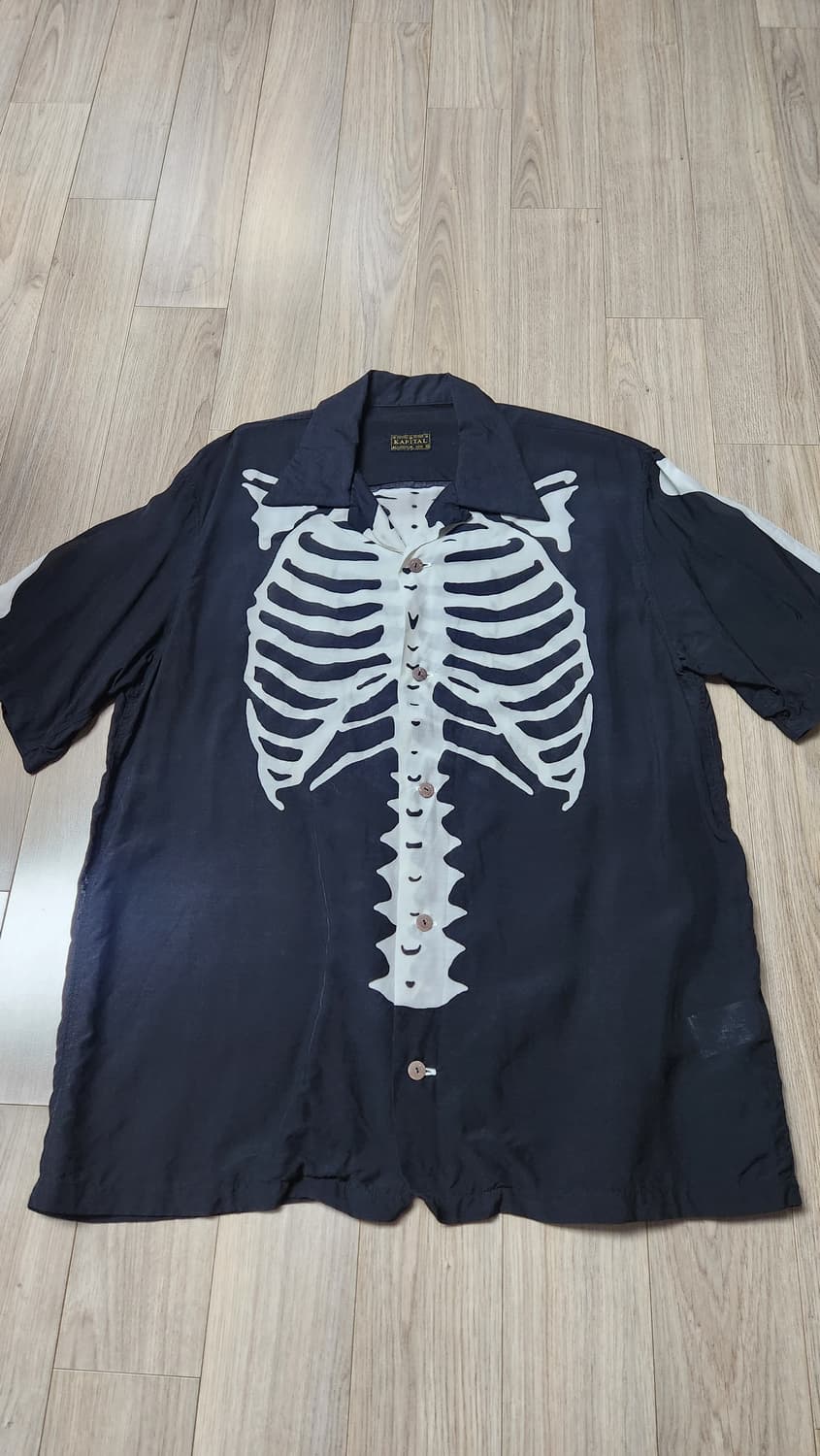 캐피탈 실크 레이온 본 알로하 셔츠 블랙 상품이미지2