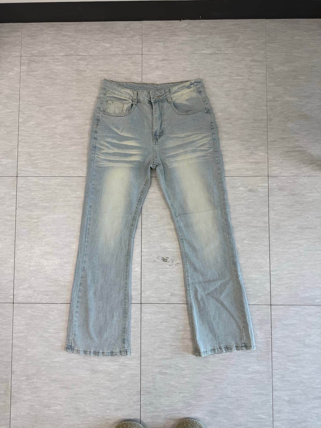 더블 백 포켓 크림 플레어진  상품이미지3