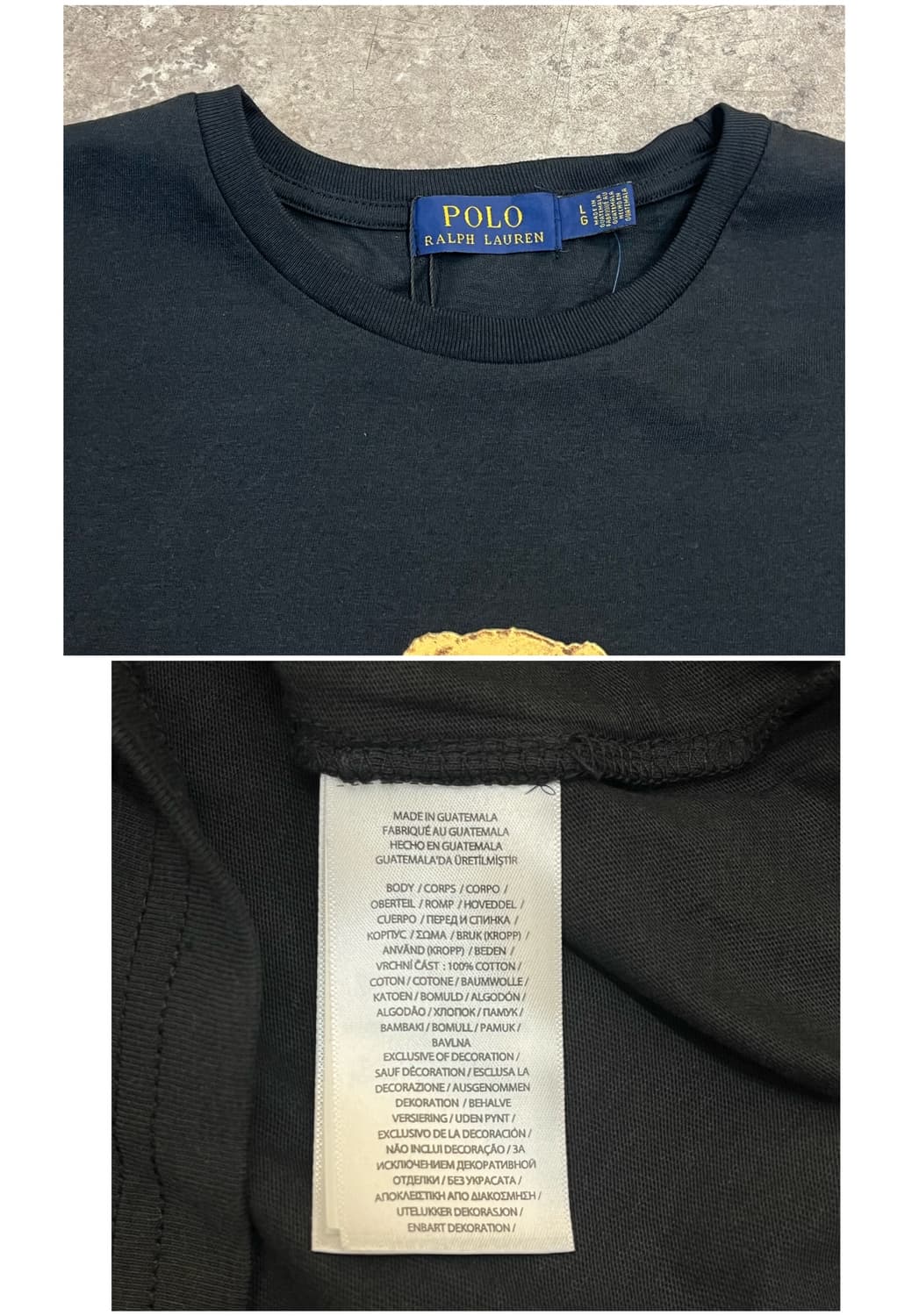 폴로 랄프로렌 베어 반팔티 블랙 L #csz3615 상품이미지3