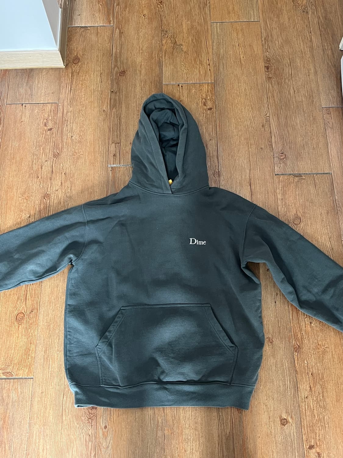 다임 클래식 스몰 로고 후드티 그린 상품이미지1