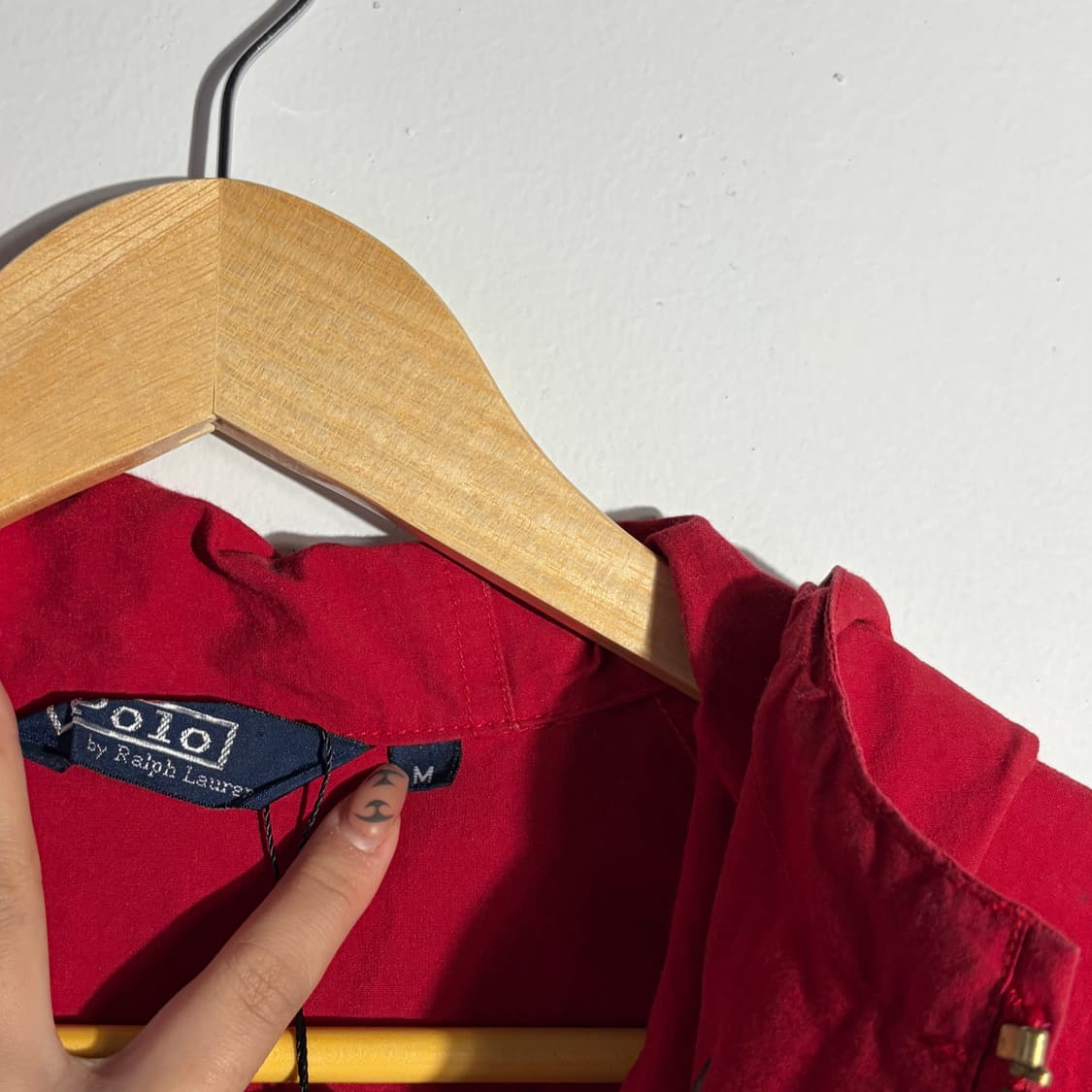 폴로 랄프로렌 빈티지 레드 후드 파카 자켓 상품이미지5