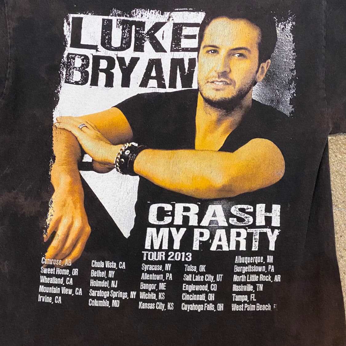 미국 빈티지 루크 브라이언 굿즈티 투어티 락티셔츠 반팔티 상품이미지7