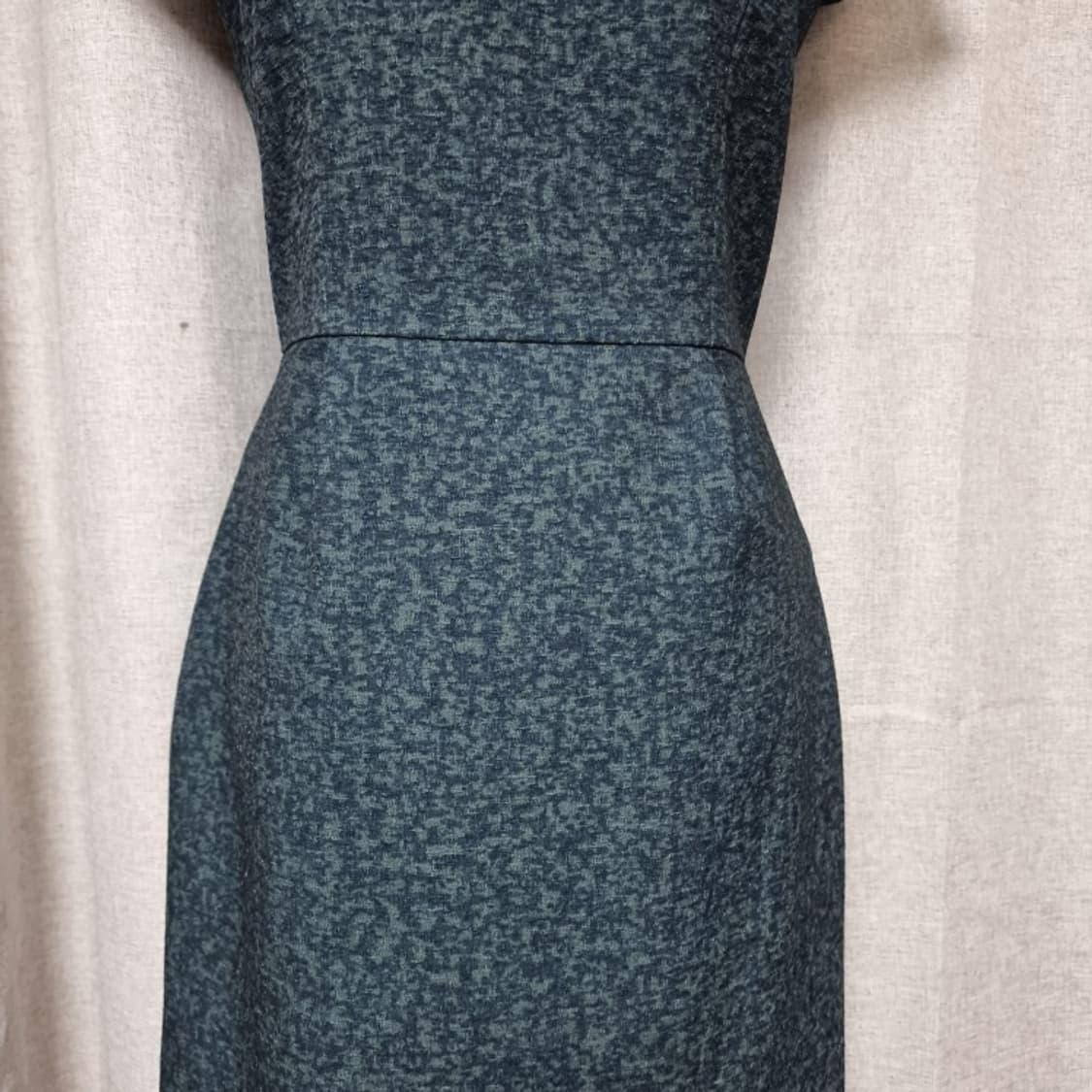 모조에스핀 딥그린 잔잔패천 숏슬리브 원피스 (55)  상품이미지5