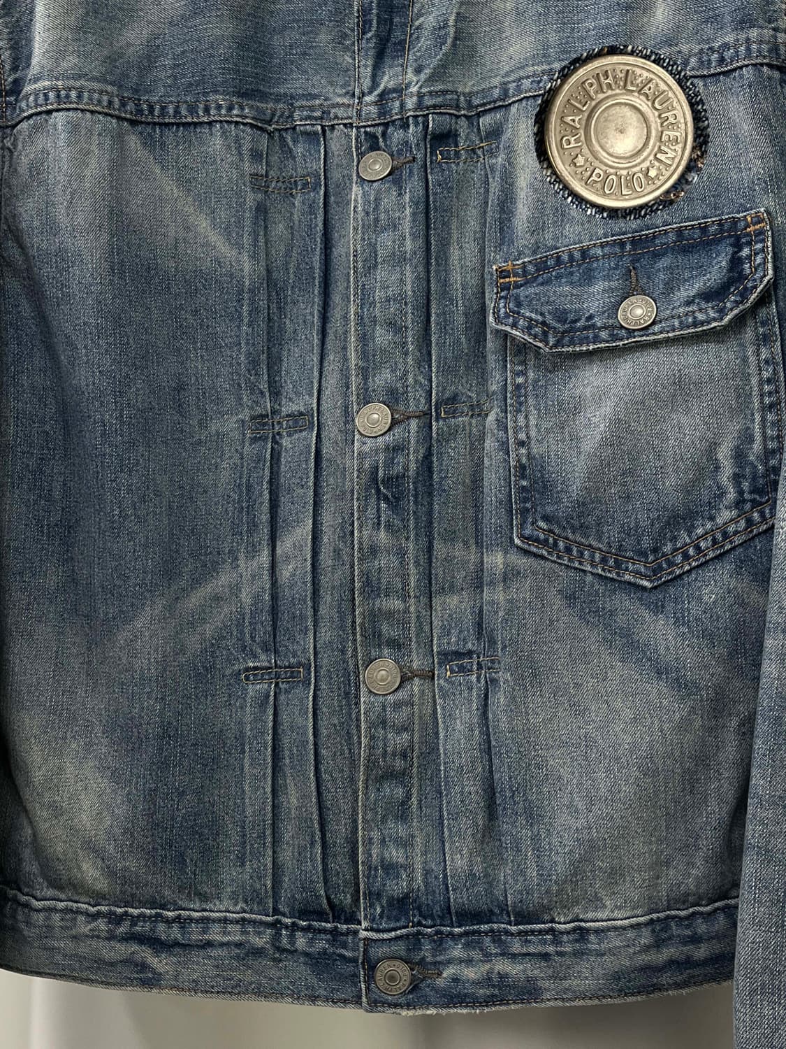 폴로 컨트리 Type1 디스트레스드 리페어 트러커 데님자켓 상품이미지7