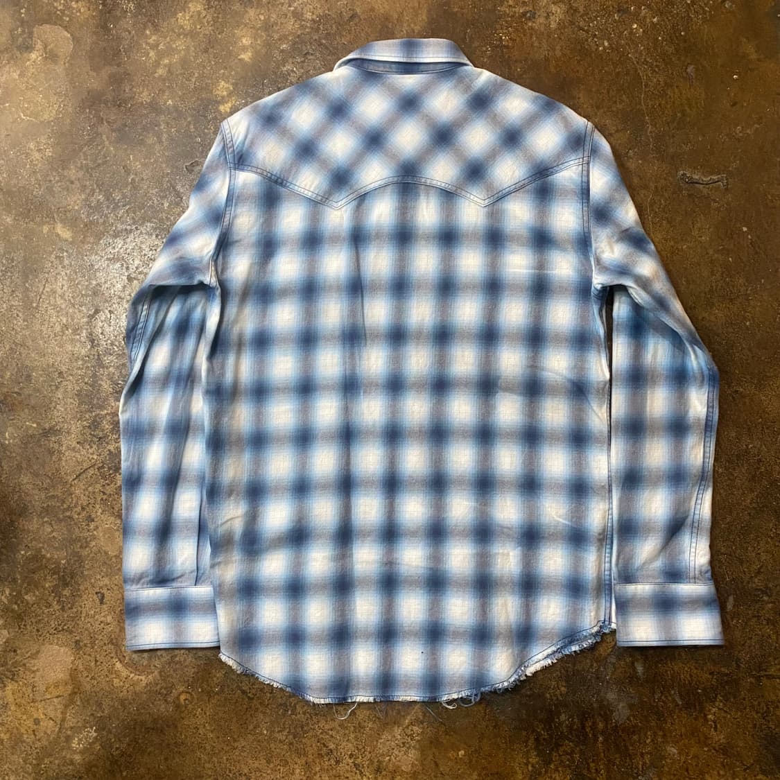 (M) The Letters 데미지 웨스턴 플라넬 셔츠 상품이미지7