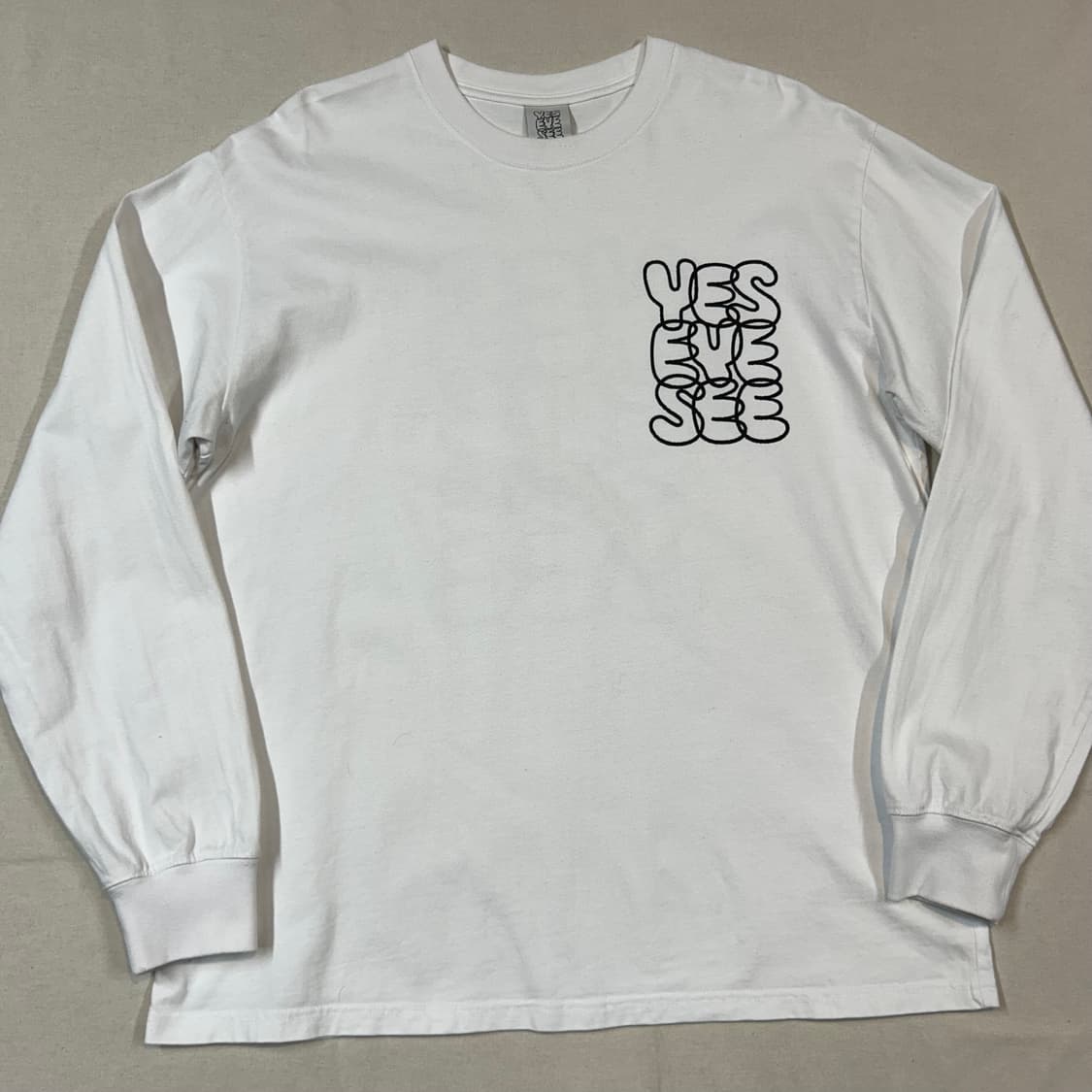 L) 예스아이씨 화이트 로고 롱슬리브 긴팔티셔츠 상품이미지2