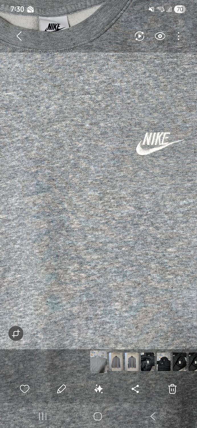 나이키 기모 맨투맨 XXL 회색 상품이미지5