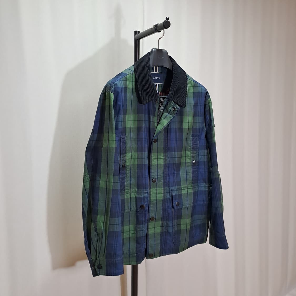 (택포) 헤지스 22FW 블랙와치 클래식 필드자켓 110 B39 상품이미지3