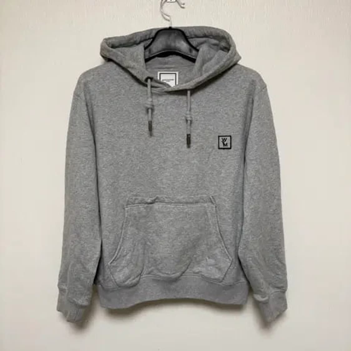 [44] 우영미 백로고 후드티 그레이 상품이미지2