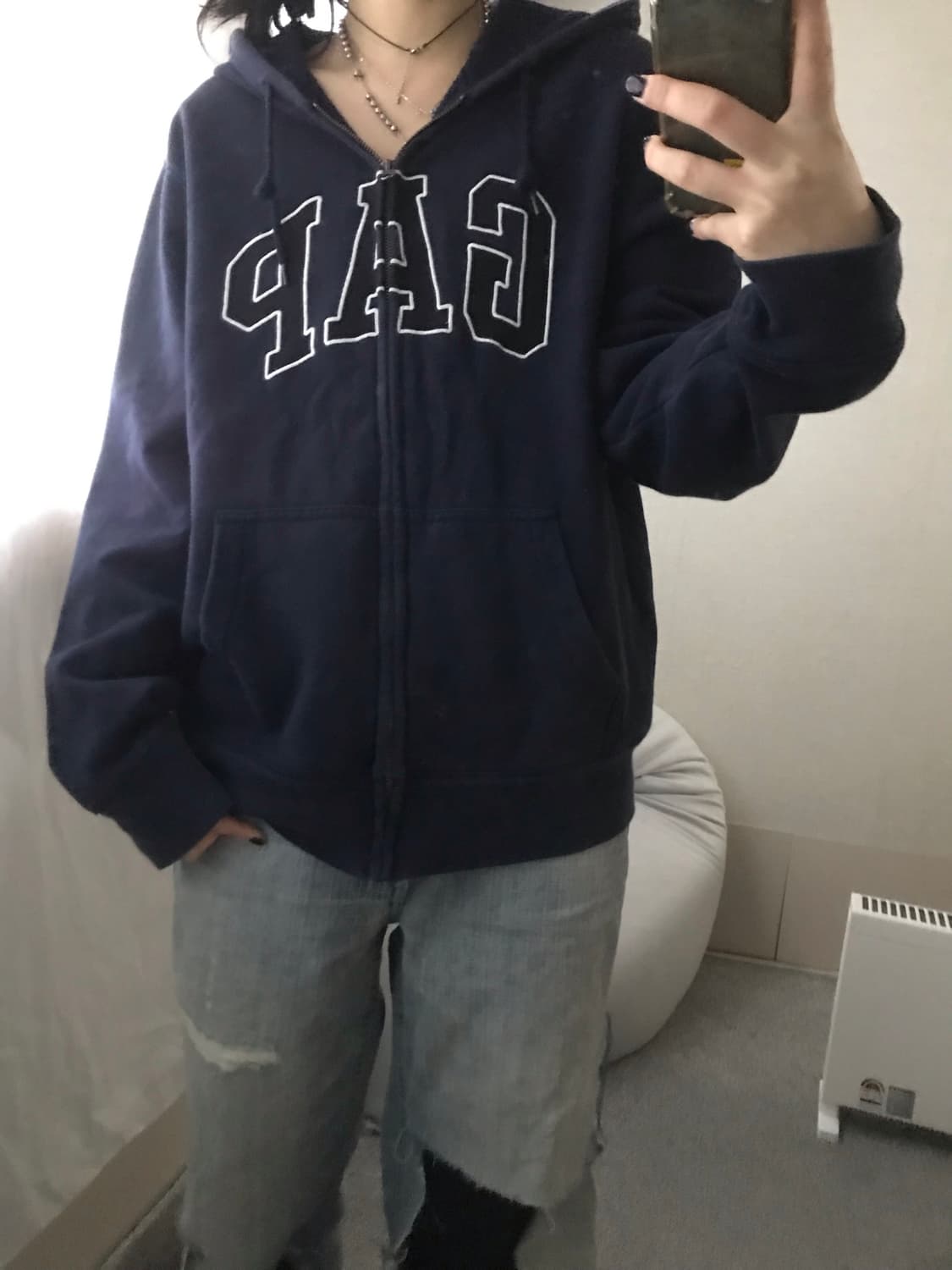 갭 네이비 후드집업 상품이미지6