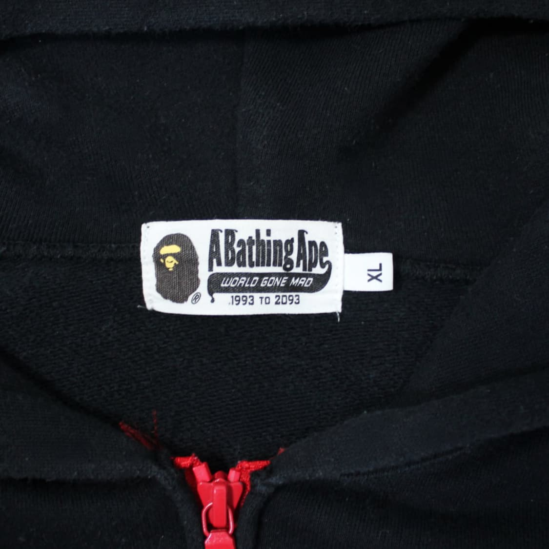 Bape 베이프 더블 샤크 풀집업 후드 블랙 레드 상품이미지5