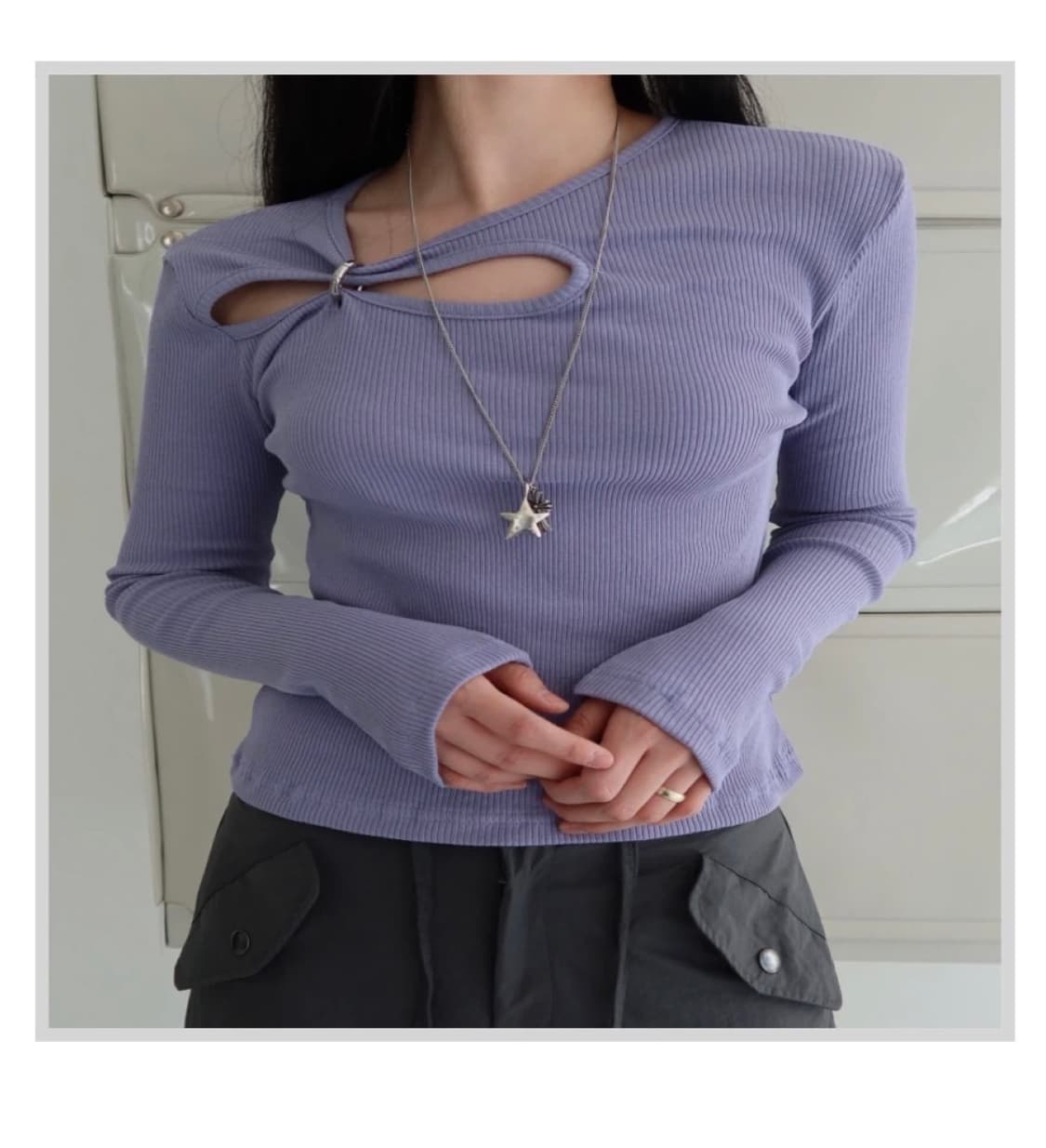 -ˋˏ 브롱킴 사이드 컷 링 탑ˎˊ- 상품이미지1