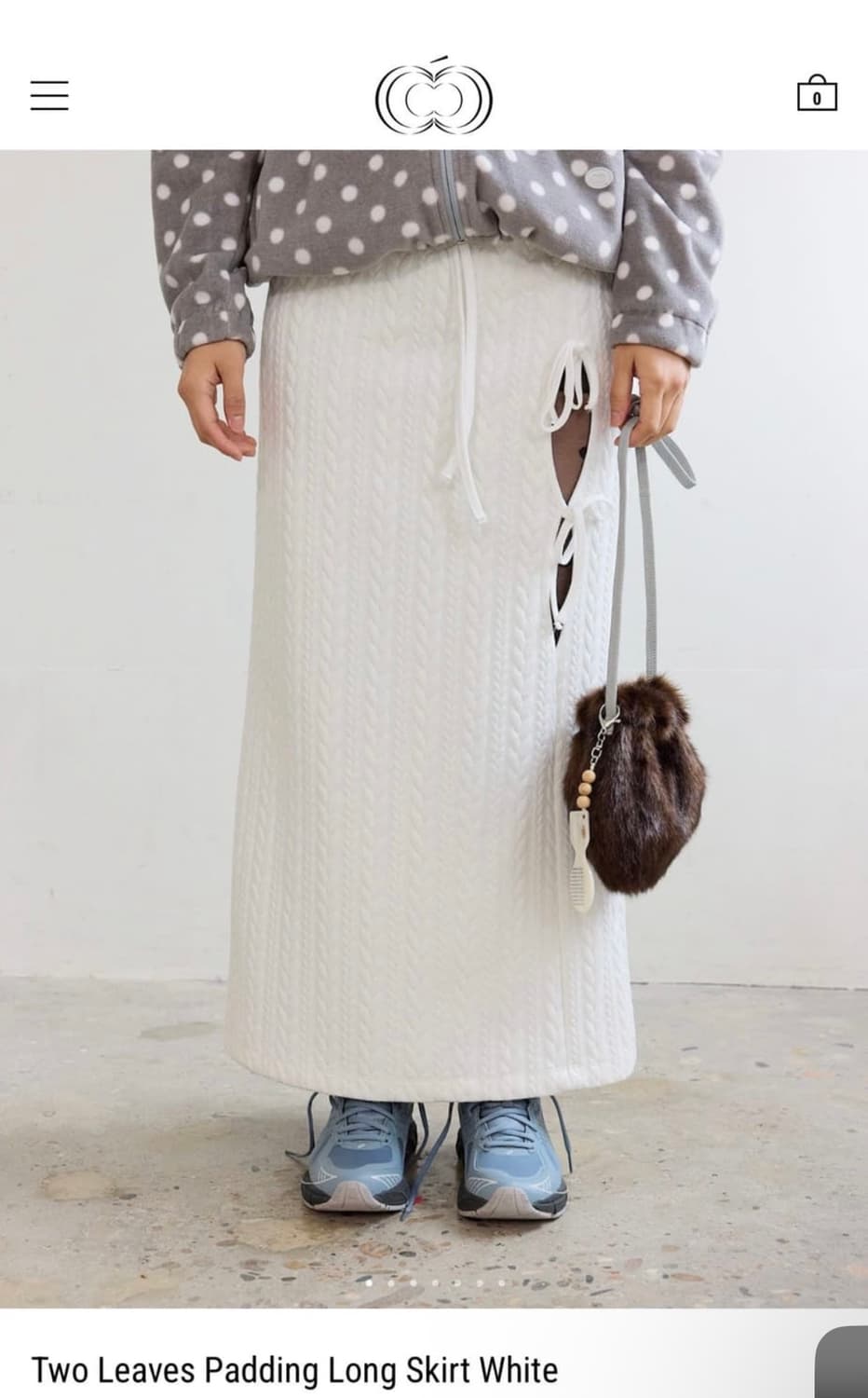 콜로신스 패딩 롱스커트 상품이미지1