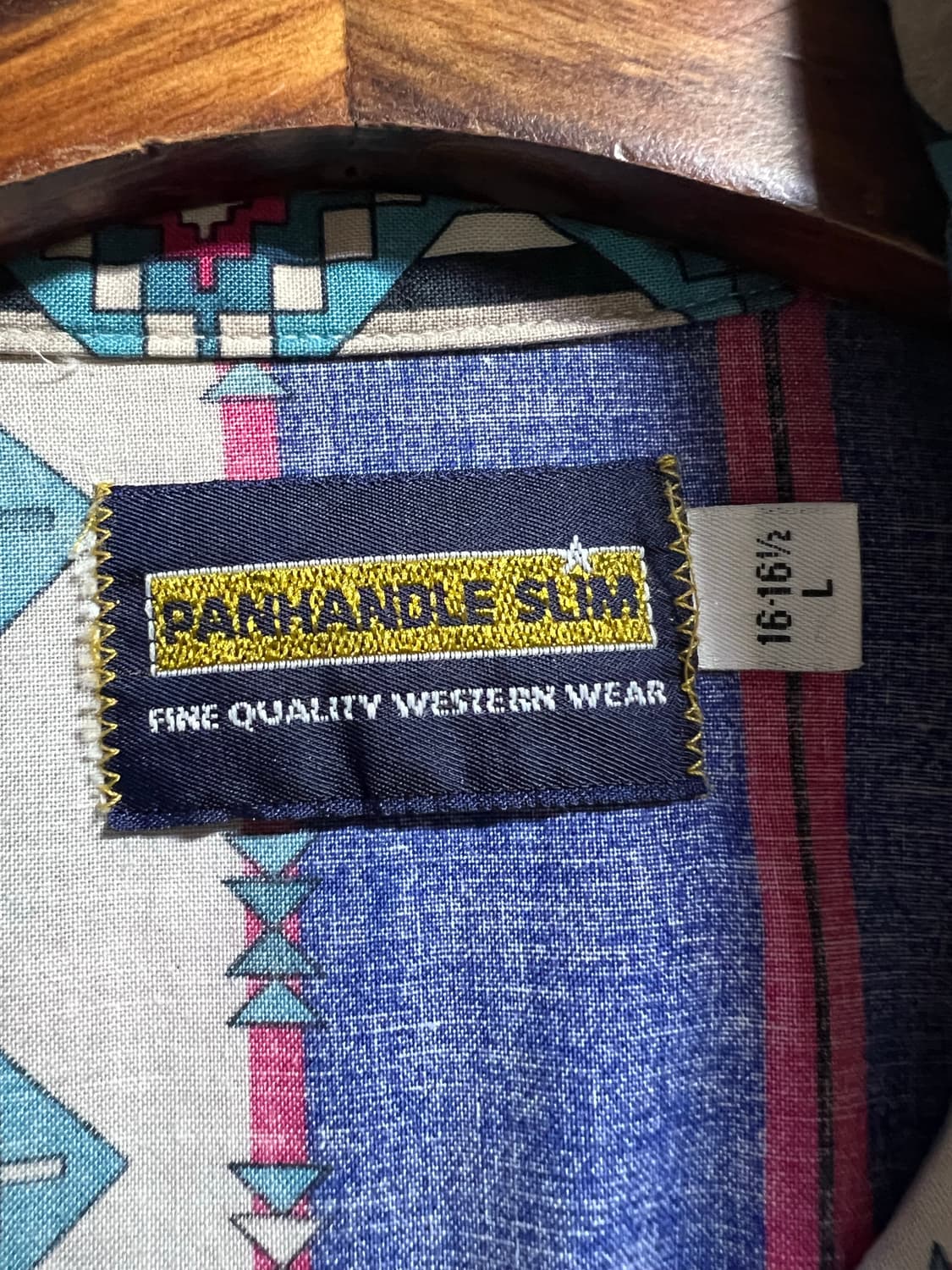 빈티지 팬핸들 웨스턴 패턴셔츠 상품이미지7