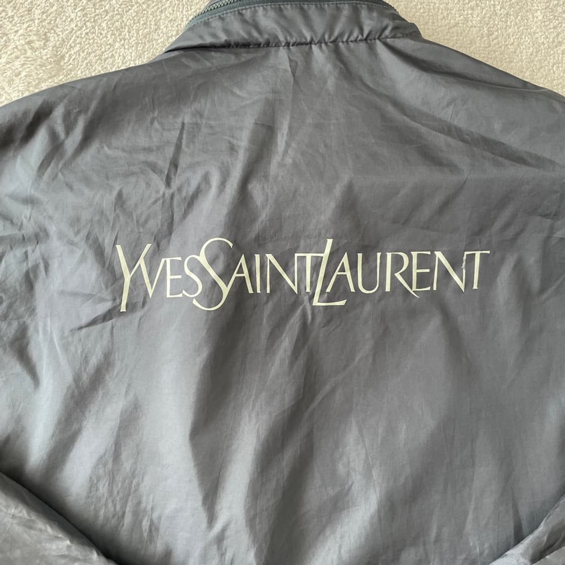 110 입생로랑 올드스쿨 백로고 바람막이 블루종 자켓 상품이미지7