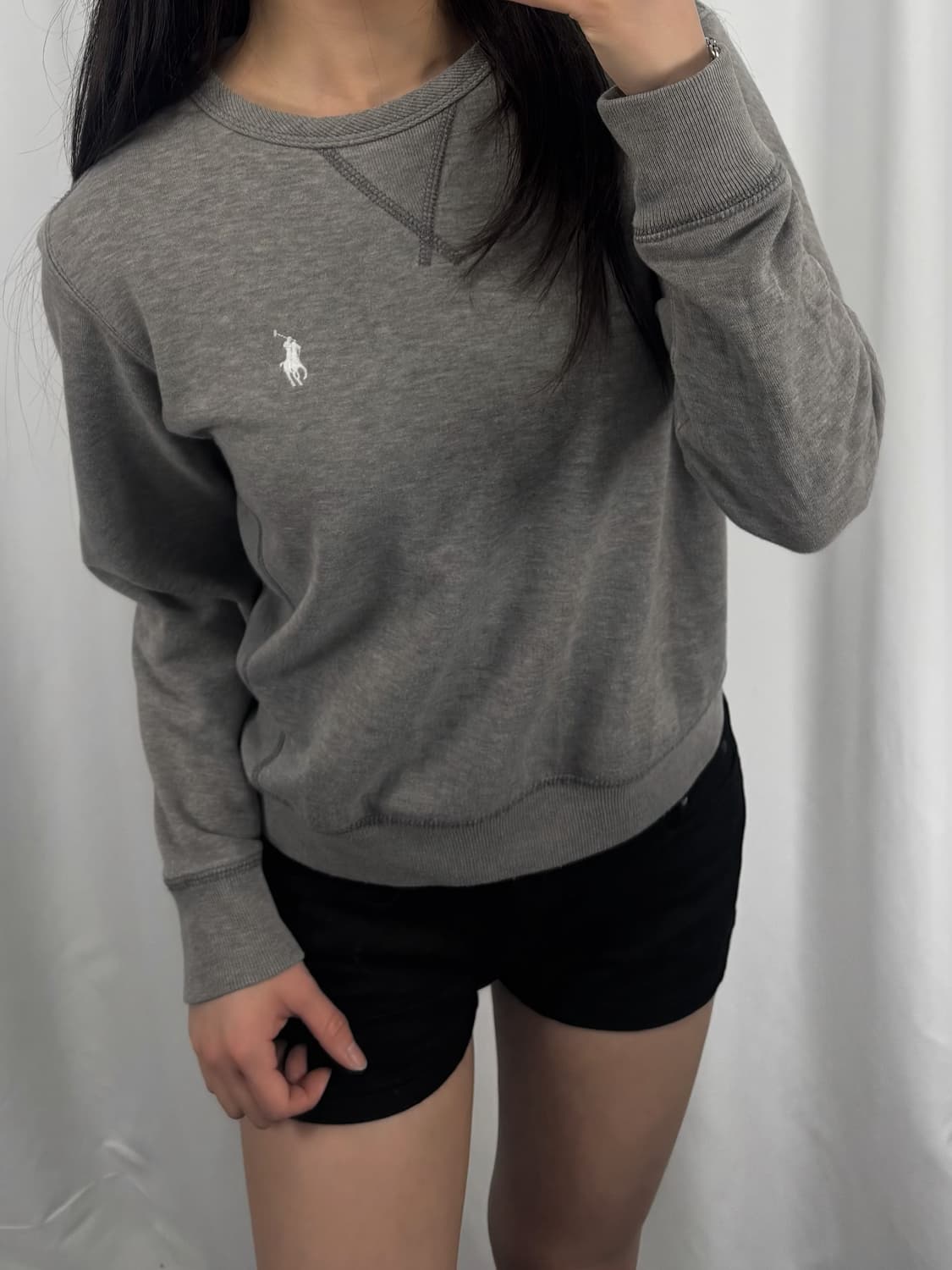 폴로 그레이 맨투맨 상품이미지1