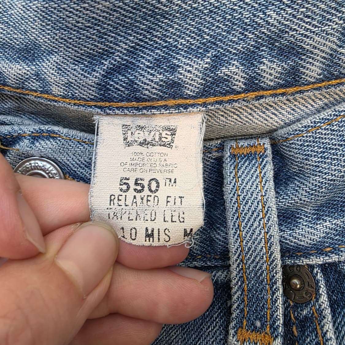 [28~29]90s 리바이스 USA 550 테이퍼드핏 데님팬츠 상품이미지4