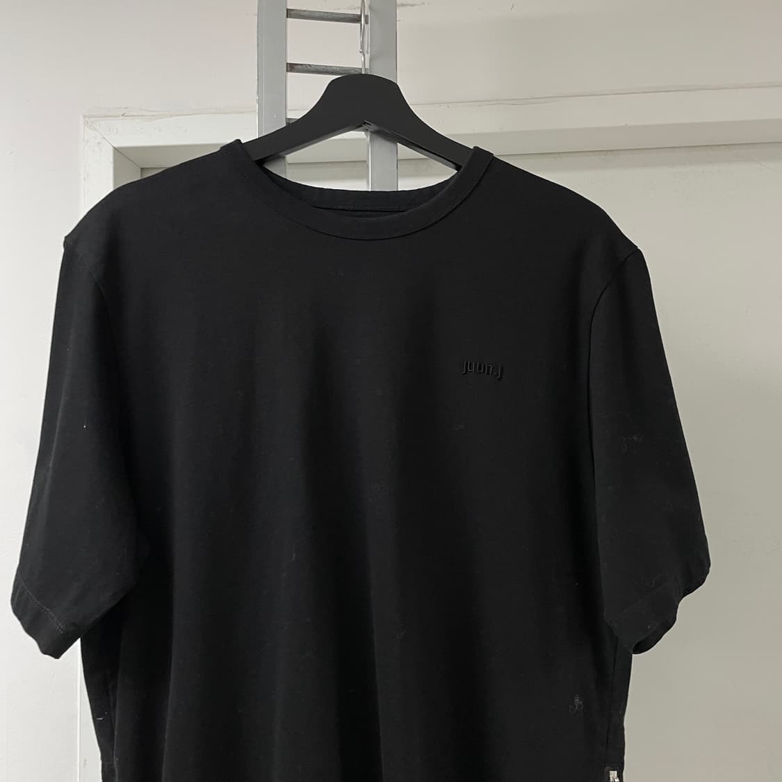 준지 사이드 지퍼 반팔 티셔츠 블랙 M 상품이미지2