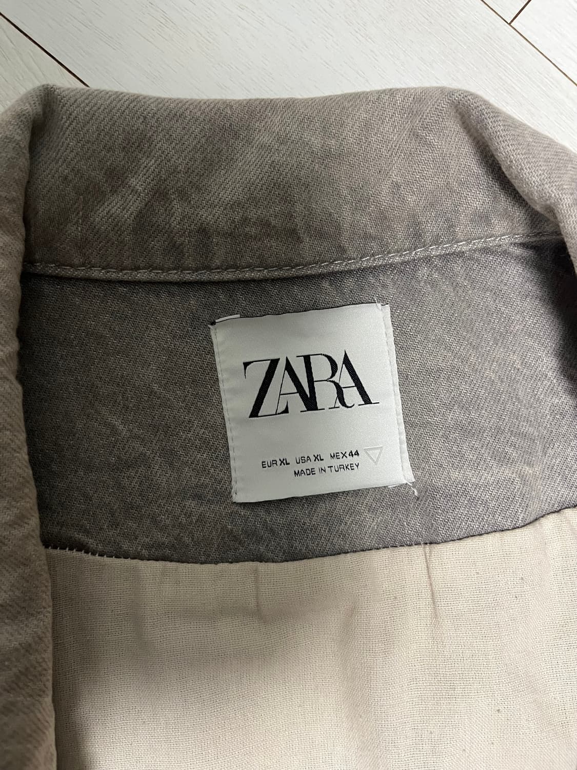 ZARA 베이지 코튼 블루종 워크자켓(XL) 상품이미지6
