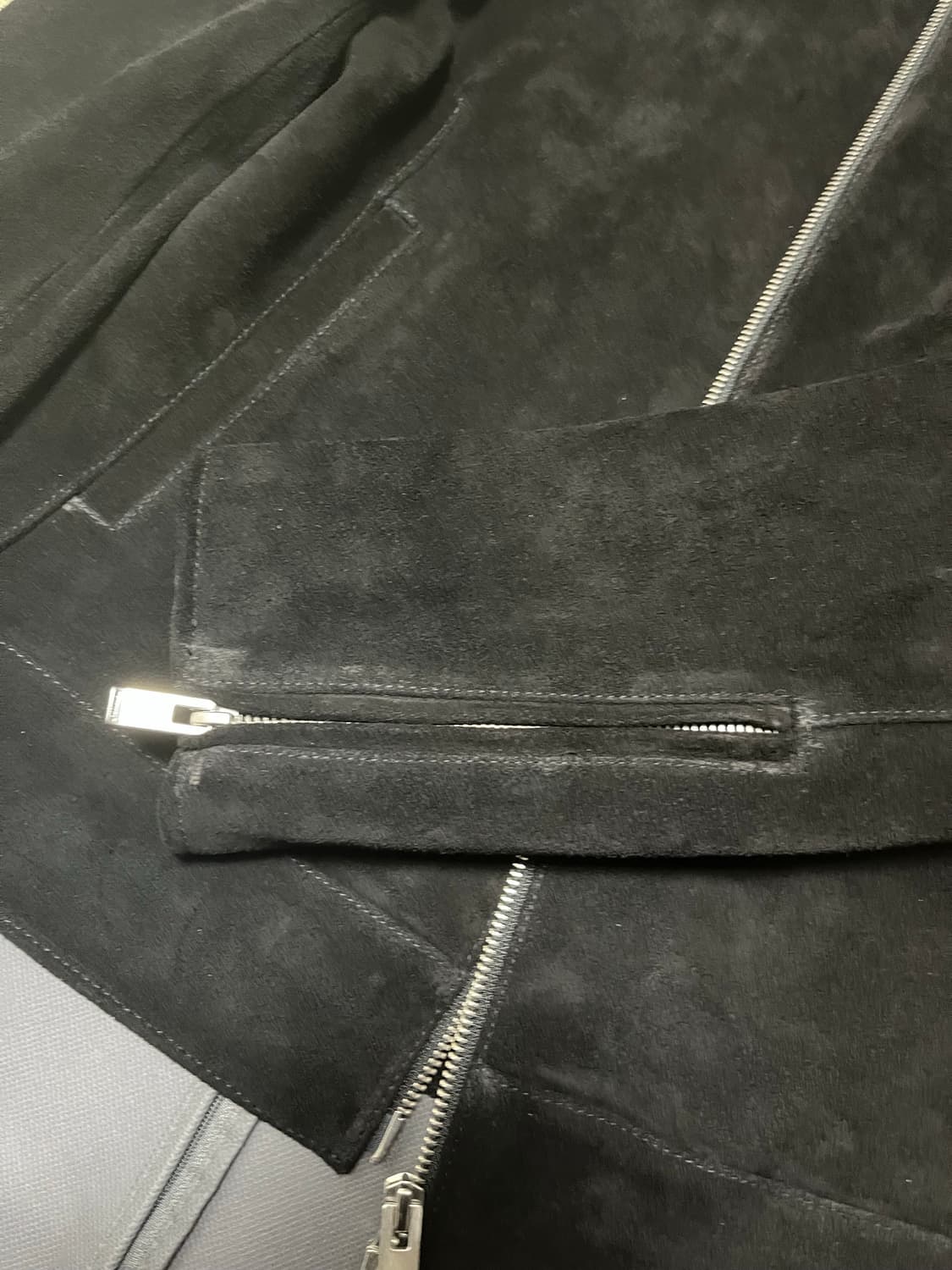 토니웩 스웨이드 레이서 자켓 블랙 M 상품이미지6