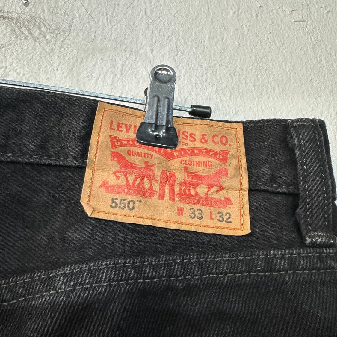 리바이스550 데님 흑청바지 33 상품이미지2