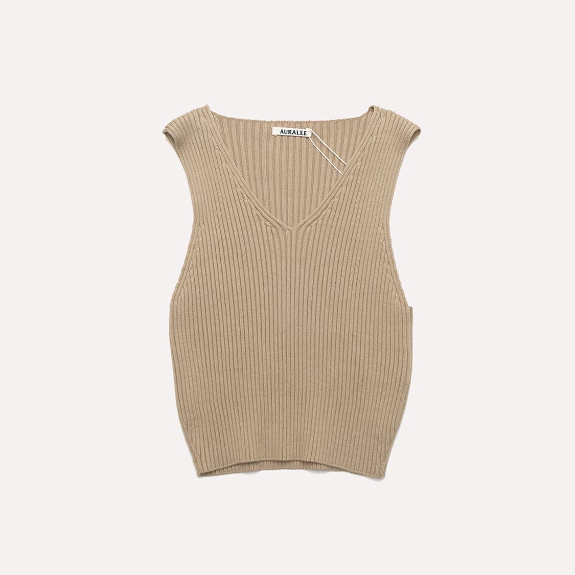 25ss cotton silk rib v-neck vest  상품이미지6