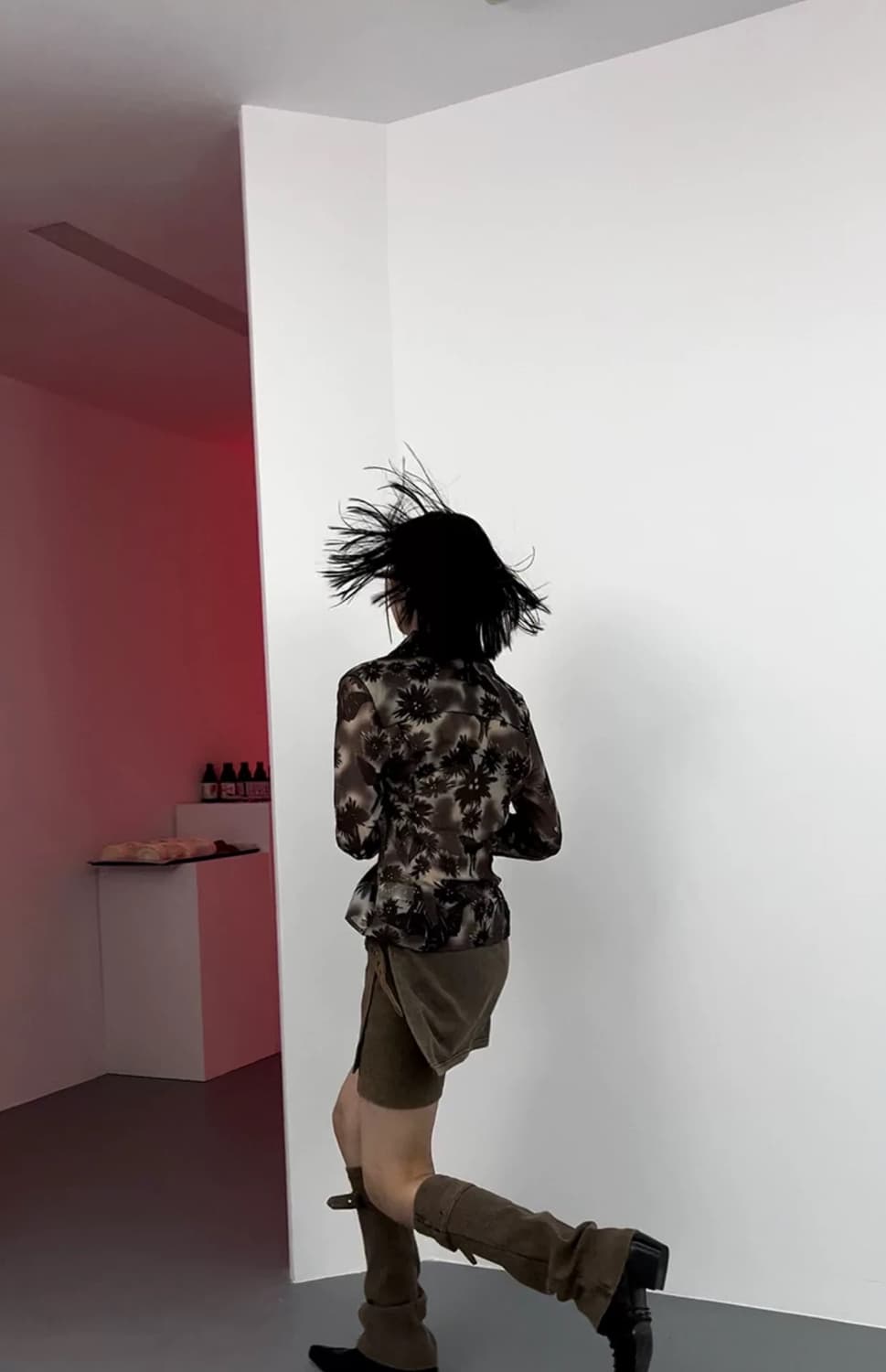 워싱 디테일 치마&워머 세트 상품이미지4